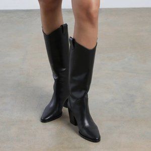 Dear Frances Weston Boot Black (38.5) NEW IN BOX